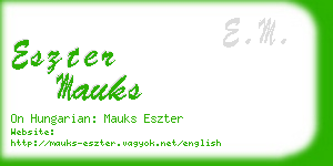 eszter mauks business card